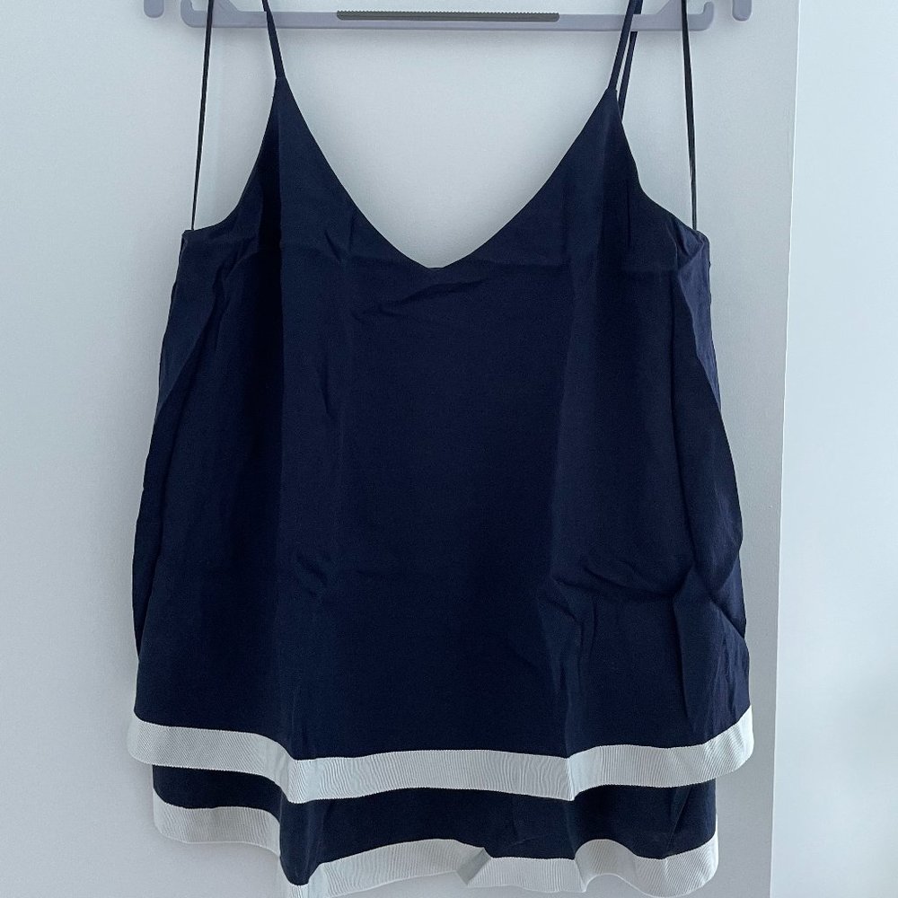 Massimo Dutti - Layered Navy & White Tank Top